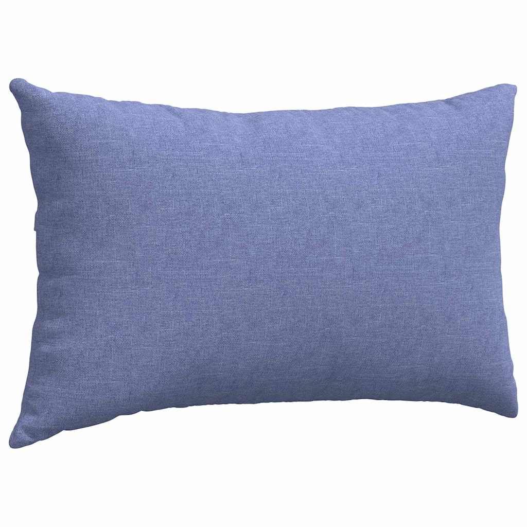 Set di 2 cuscini decorativi per divano, blu jeans, 50 x 30 cm