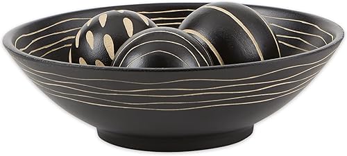 Gifts  Decor centro de mesa decorativo de artesano cuento y pelota Madera Negro diseño 1