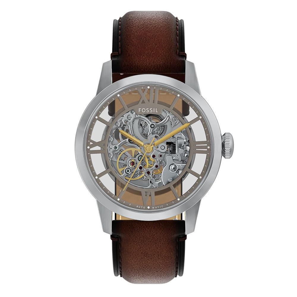 Townsman Brown Automatic Leather Watch ME3270-image-14