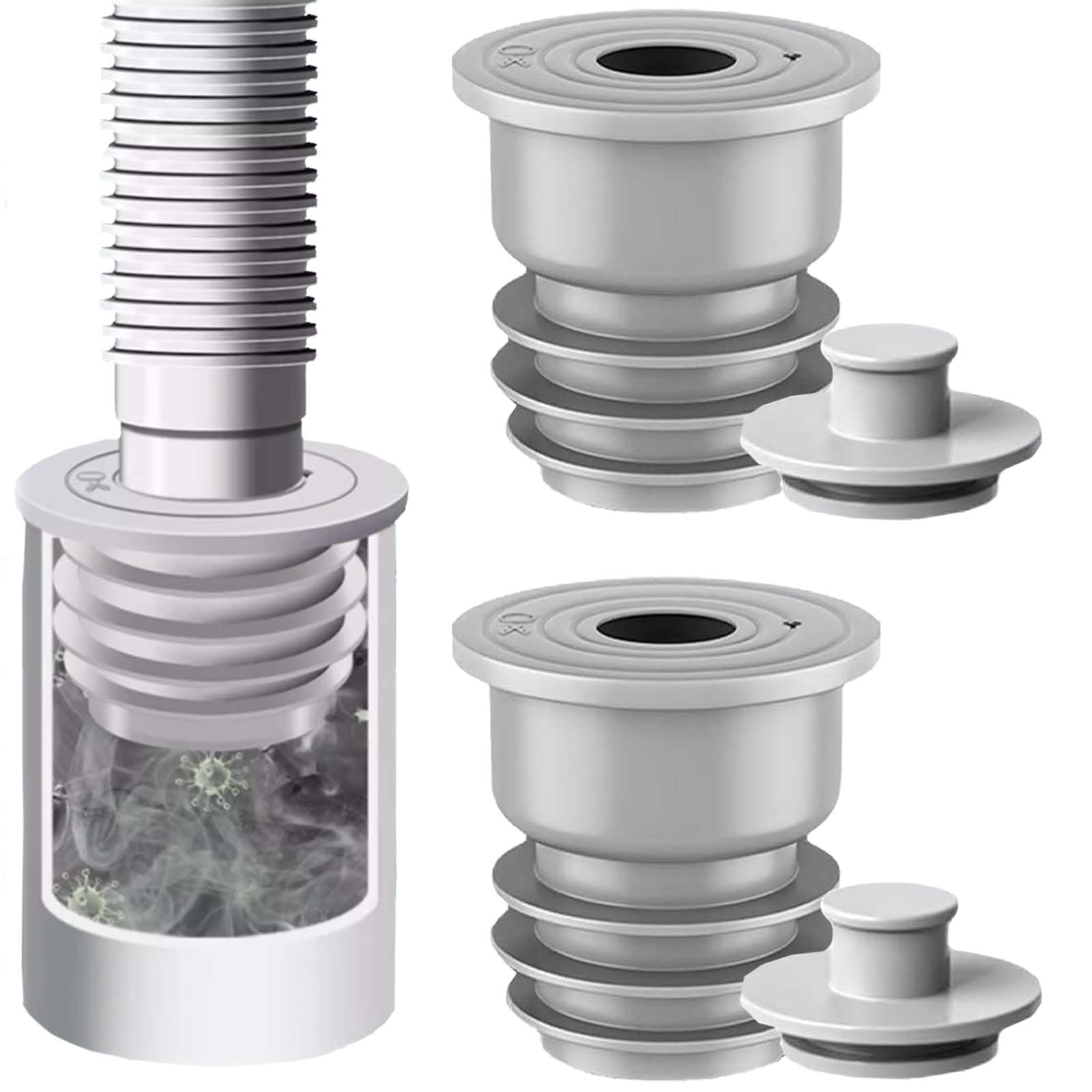 SVOCK 2PCS 35-40mm Silicone Washing Machine Waste Pipe Connector, Drain Pipe Seal Ring, Waste Pipe Seal, Shower Drain Smell Stopper Suitable for Bathroom, Kitchen, Washing Machine Drain Pipe