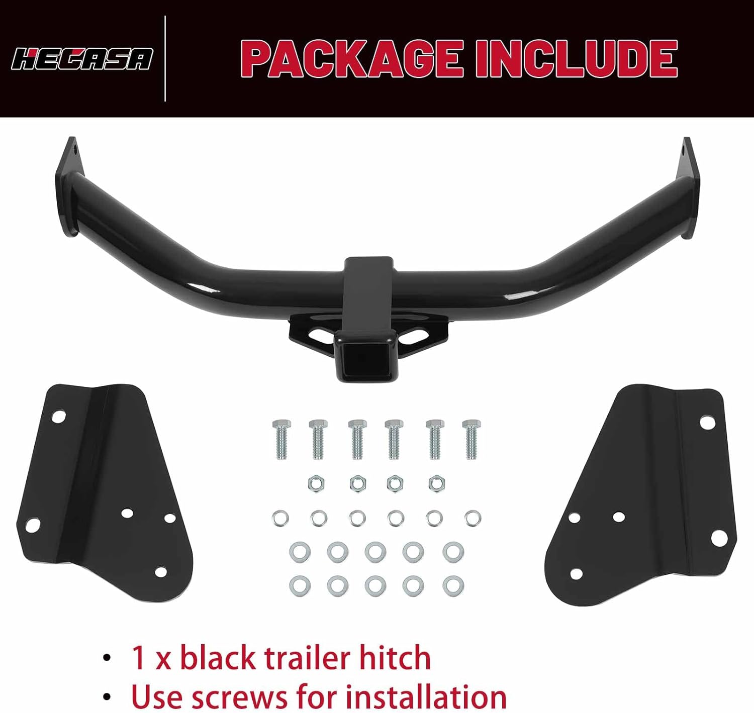 HECASA Class 3 Trailer Hitch Compatible with 2011-2023 Dodge Durango 2012-2021 Jeep Grand Cherokee 2022 Jeep Grand Cherokee WK All Trailer Tow Hitch 2 Inch Receiver, NN2173