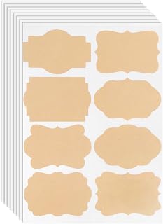 2" x 3" Labels for Jars,Canning Labels for Mason Jars, Blank Stickers to Write on,Kraft Sticky Label Sticker for Bottles, Christmas Presents Gift Tag Name Sticker