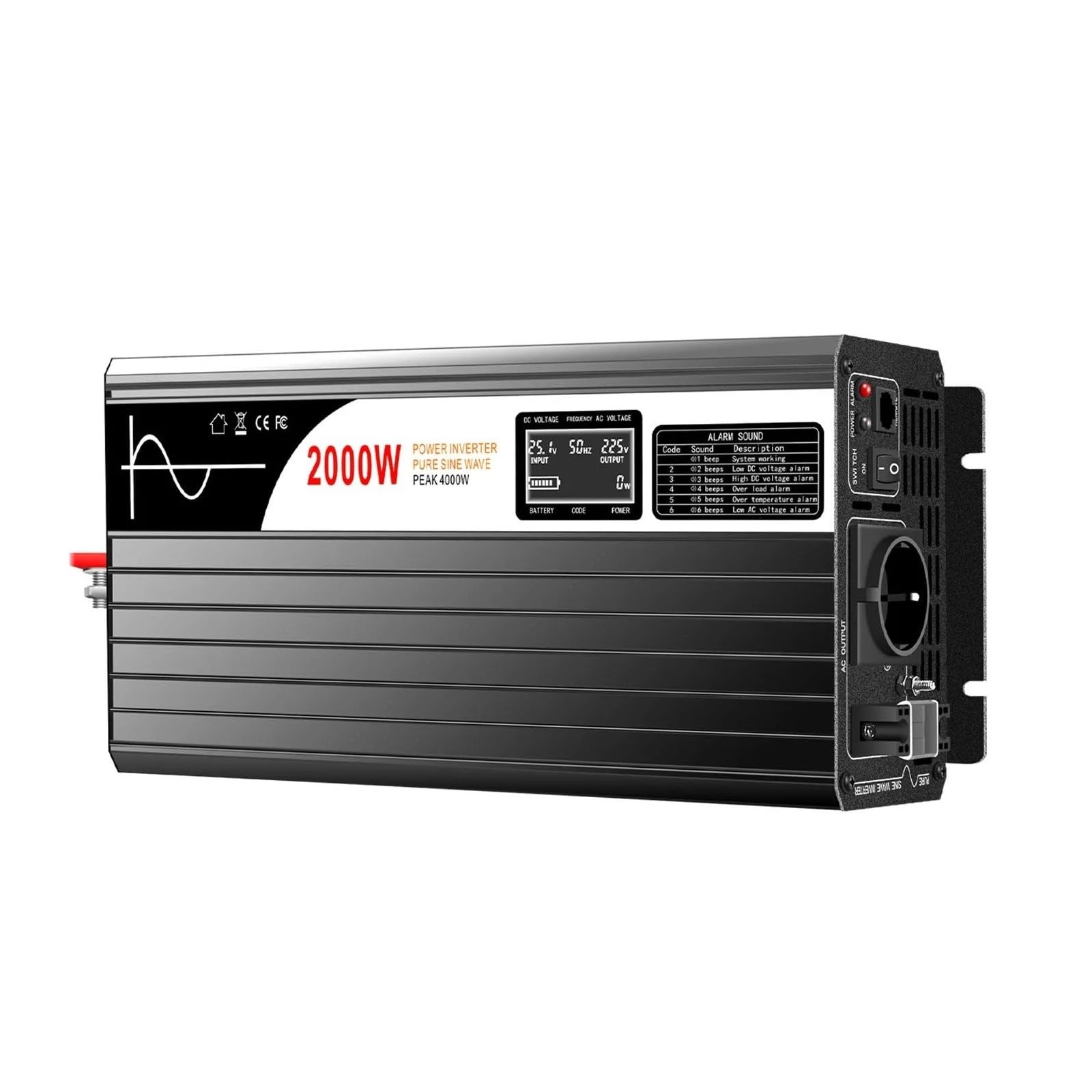 Convertitore Corrente Inverter 380V 1000W 2000W 3000W 2500W 3200W 5000W 6000W Inverter Solare A Onda Sinusoidale Pura AC 60V/72V/96V/110V(110V(84V-126V),220-240V,3200W)