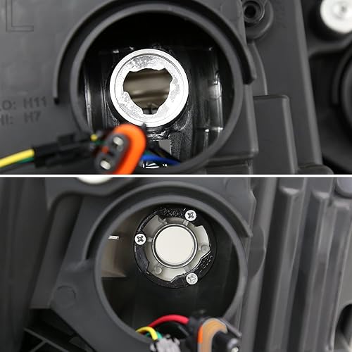 Miniatura 8 de SPEC-D TUNING Faros delanteros halógenos de lente transparente con reflector ámbar compatible con Dodge Ram 2500 3500 2019-2022 izquierda y derecha