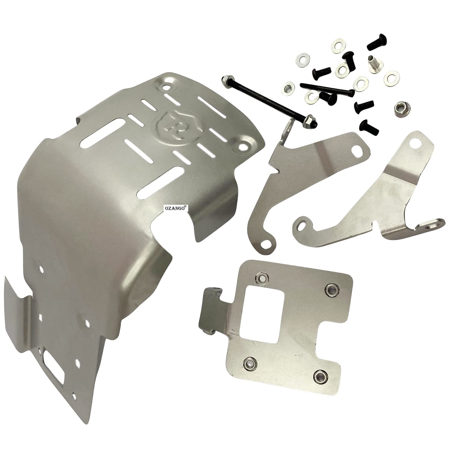 Bike Engineplate Bike Sump Guard/Engine Plate/Sumpguard with R Printed Logo Grey Compatible with RE Classic 350-picture-30