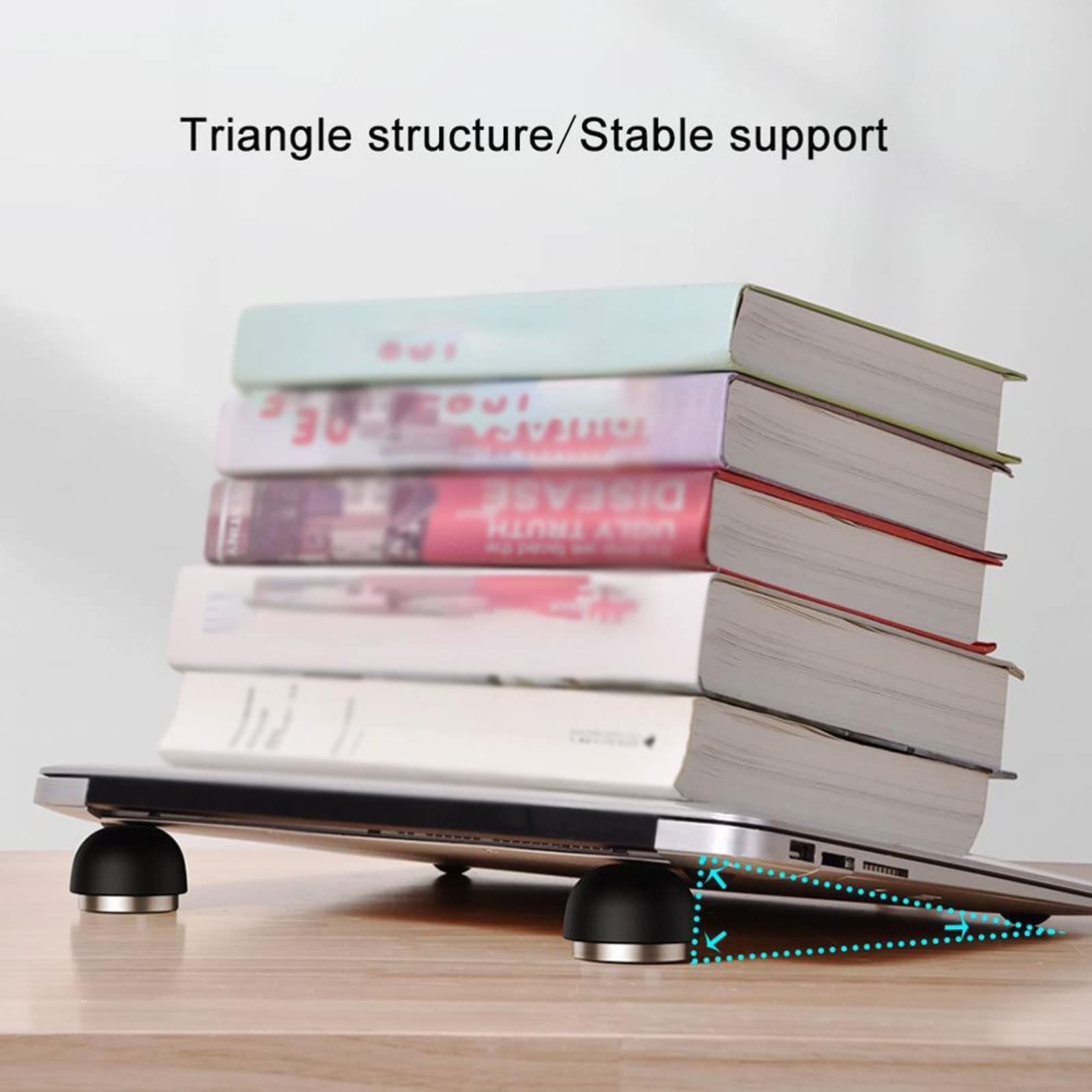 DieffematicZJ Stojak na laptopa Stojak na laptopa Akcesoria Notebook Wsparcie Notebook Laptop Uchwyt Składany Cooler Stand Dla Wspornika (Color : Schwarz)
