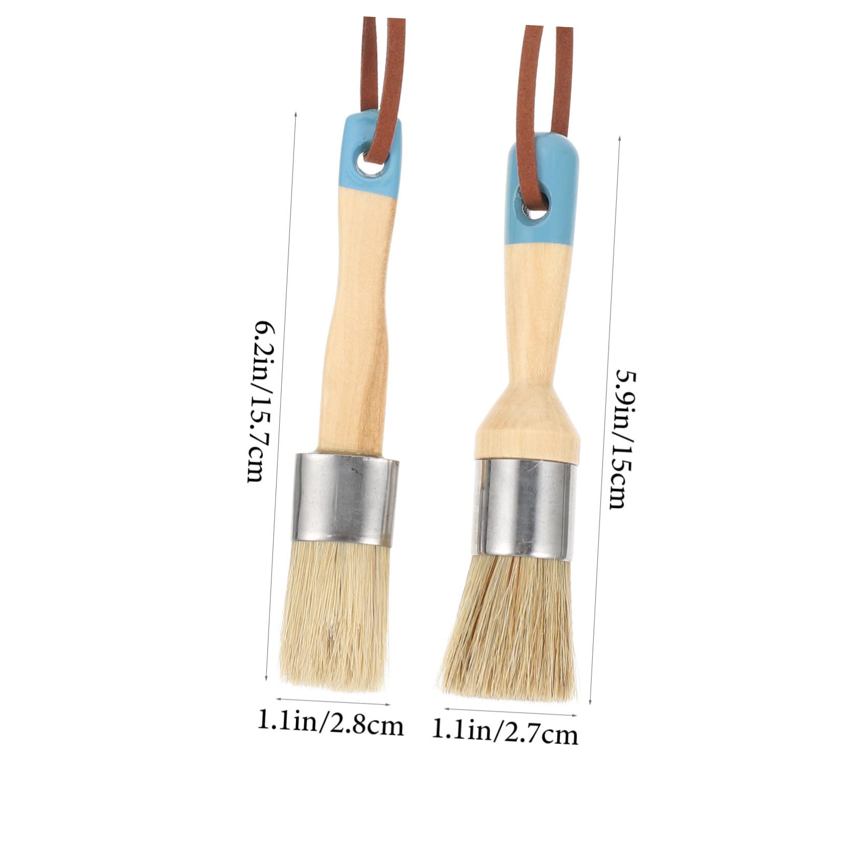 VILLCASE 8piezas Pinceles De Pintura De Cerdas Suaves Brochas Ergonómicas para Cera y Pintura para Uso Diario El Hogar y Proyectos Artísticos