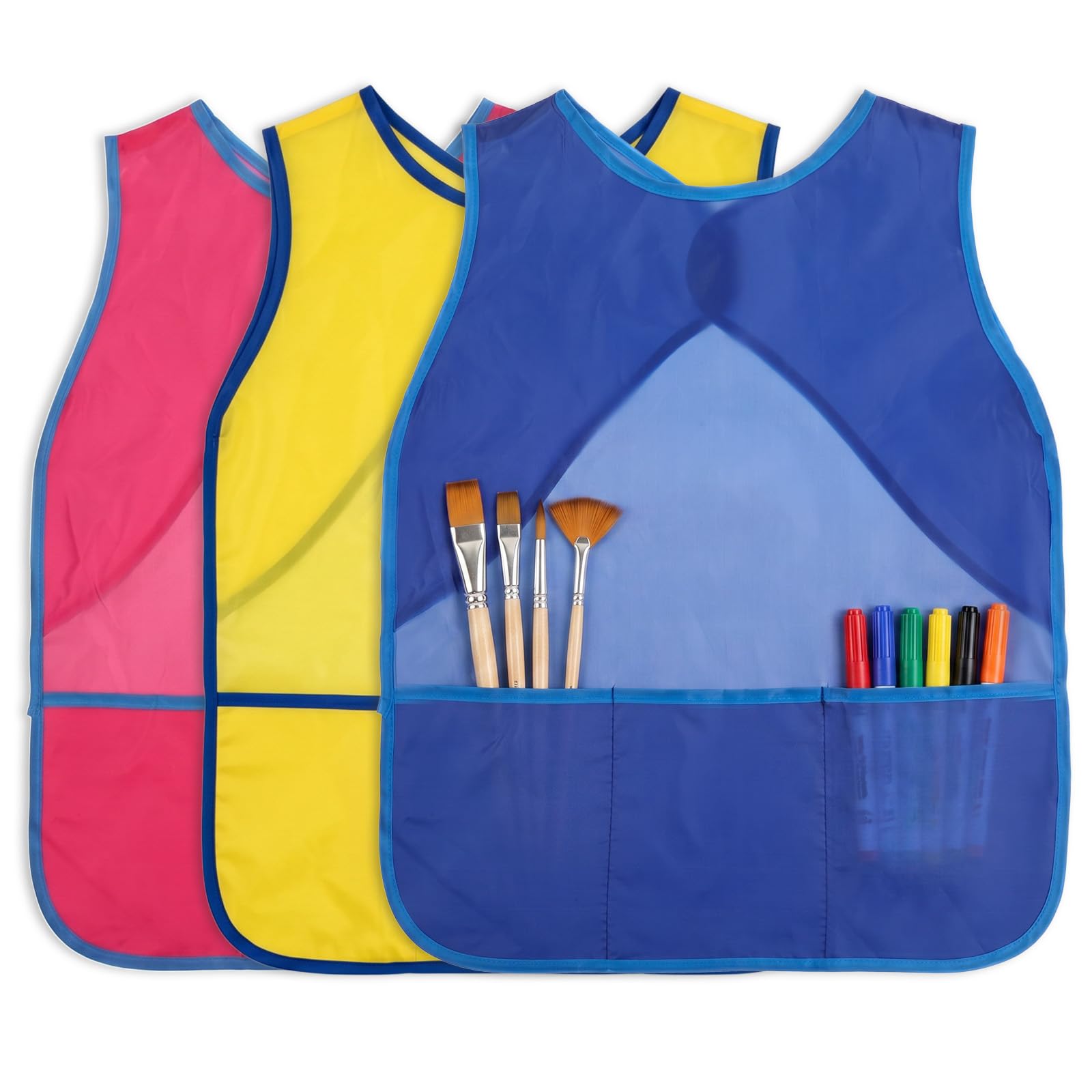 YQQYG 3 Pcs Kids Painting Apron, Waterproof Smocks for Kids