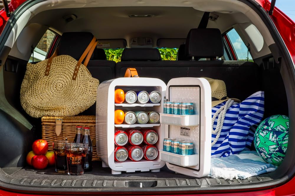 Subcold PRO15 Mini-Kühlschrank – Leise & energieeffizient, USB- & AC-betriebener kleiner Kühlschrank für Schlafzimmer, Auto, Büro & Reisen | Tragbarer Mini-Kühlschrank für Hautpflege, Beau | Schwarz