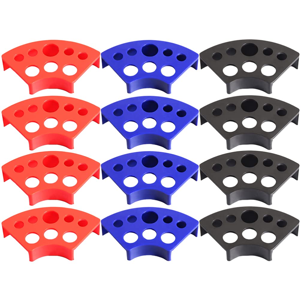 Beaupretty Makeup Organizer Stand 12pcs Ink Cup Holder Stand Pigment Cup Cap Cup Holder 8 Holes Ink Mixing Holder Pigment Bracket Makeup Shelving Brackets