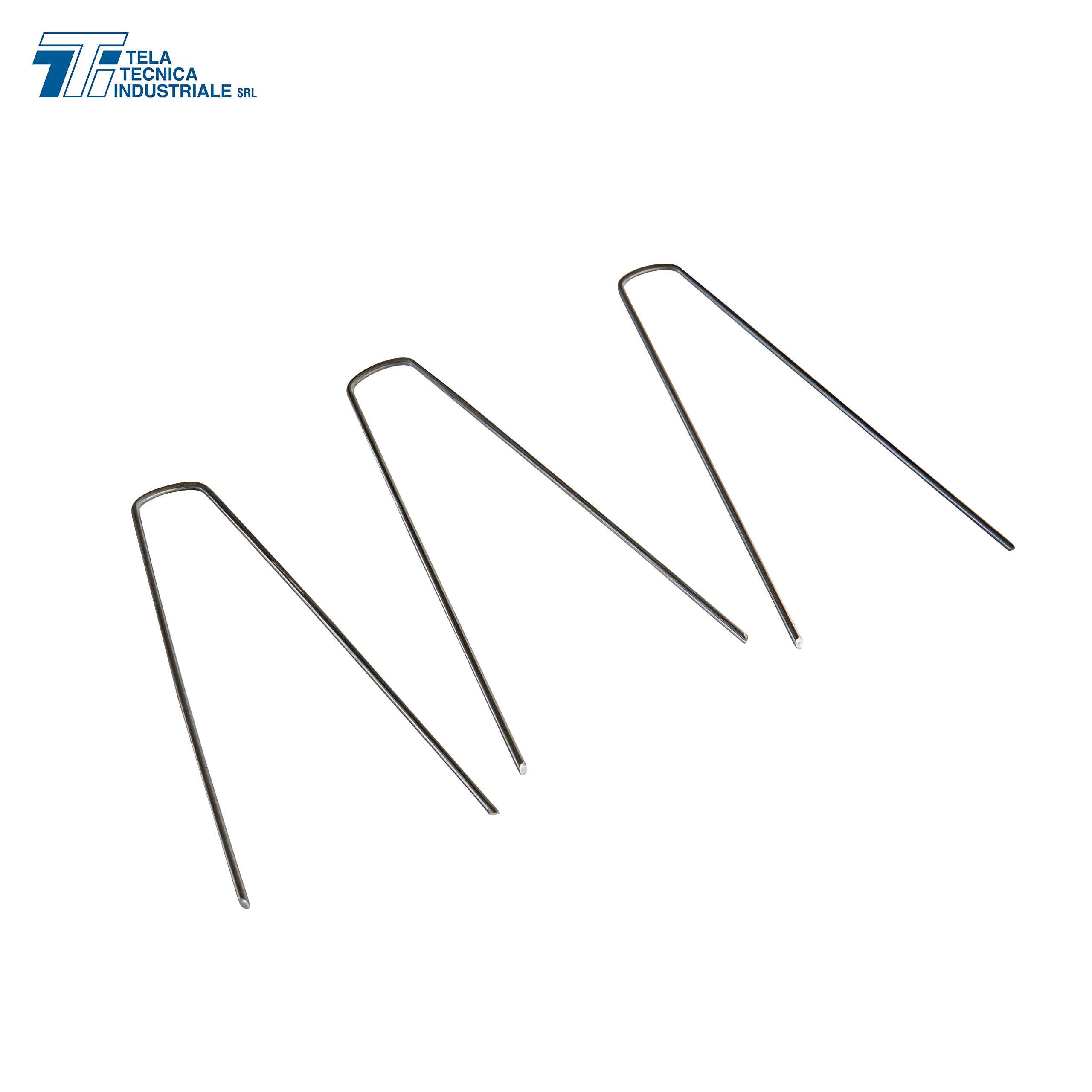 PICCHETTI FORCELLE PER FISSAGGIO TELI PACCIAMATURA 17 cm 300 pz.