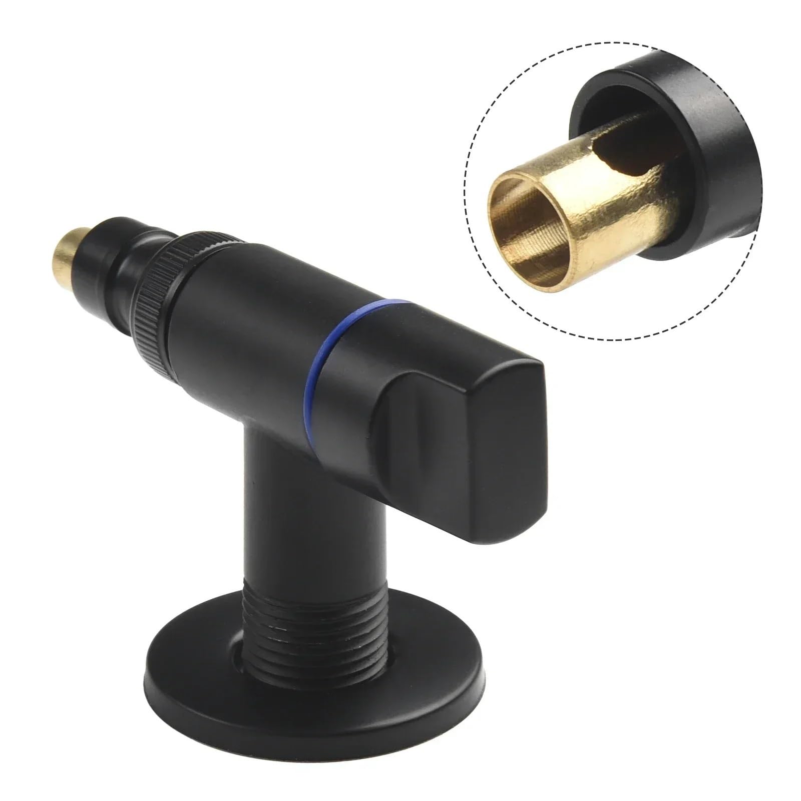 Válvula de ángulo de agua for grifo, accesorio Universal de acero inoxidable for lavadoras, fregadero de cocina, baño, 2 uds. Para Cocina, BañO(Black)