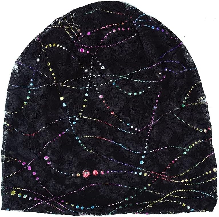 [たけち] 女性のための男性薄型通気性ターバン帽子男性女性花柄ビーニーヒップホップ骨 Gorro ポニーテール帽子