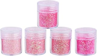HONMEET 5 Peças Sombra Brilhante Lantejoulas Para Unhas Pó De Glitter Para Olhos Glitter Artesanal Glitter Cosmético Para Rosto Pó De Glitter Para Unhas Gradiente Lantejoulas Unhas Em Pó