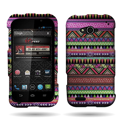 CoverON Slim Hard Case for ZTE Reef N810 with Cover Removal Tool - (Tribal)