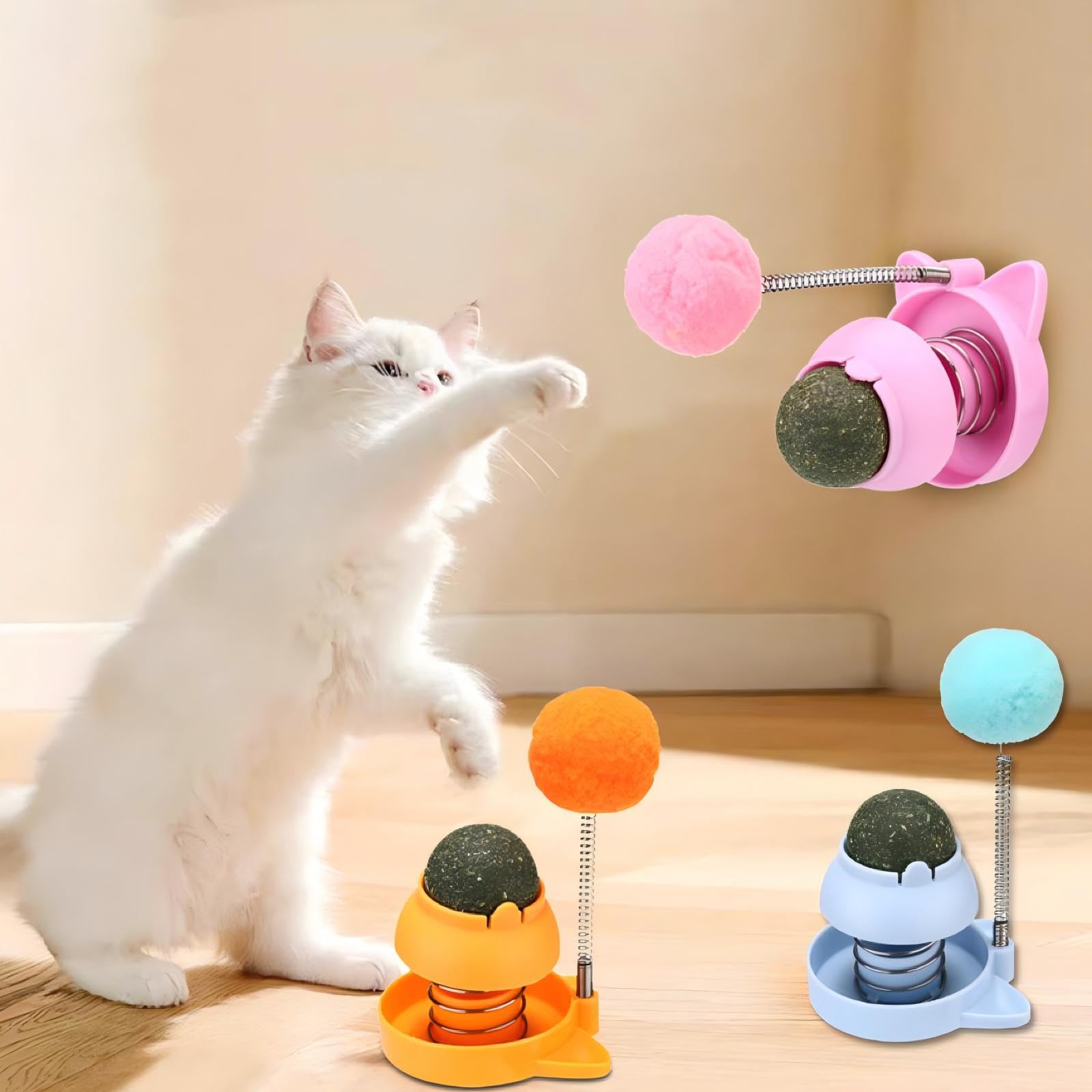 Sunkizzrs® Catnip Toy (1 Pcs) Teeth Cleaning Cat Bite Toy/Catnip Balls/Cats Rotatable Edible Mint Natural Healthy Edible Cat Licking Toy/Teeth Cleaning Chew Toy for Cat & Kitten (Blue) (B0D4VVD4WC) Amazon Price History, Amazon Price Tracker
