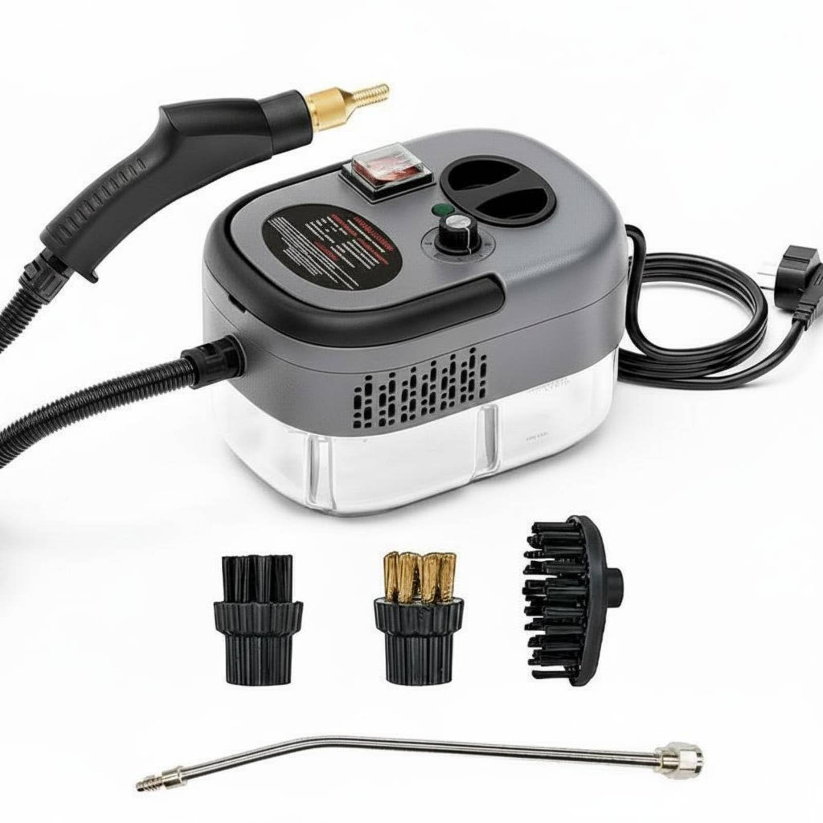 1200 Ml Water Reservoir High Pressure Steam Cleaner 2500W Portable Steam Cleaner 6 Adjustable Gears Household Tool 1.5 Power Cord Cord for Bathroom, Kitchen, Car Interior, Gray, Standard-image-44