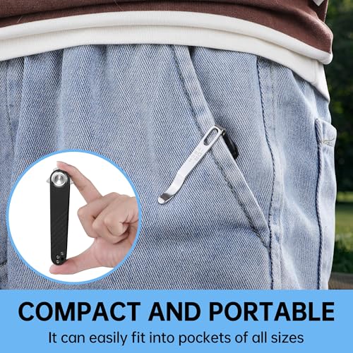 Pocket Knife: 3.15" Black Folding Knife with Button Lock, Dagger Shape EDC Knives for men, D2 Steel Blade & G10 Handle – Easy Fold/Unlock with Pocket Clip for Camping, Hunting, Wilderness Survival & Gifting 269 - Image 7