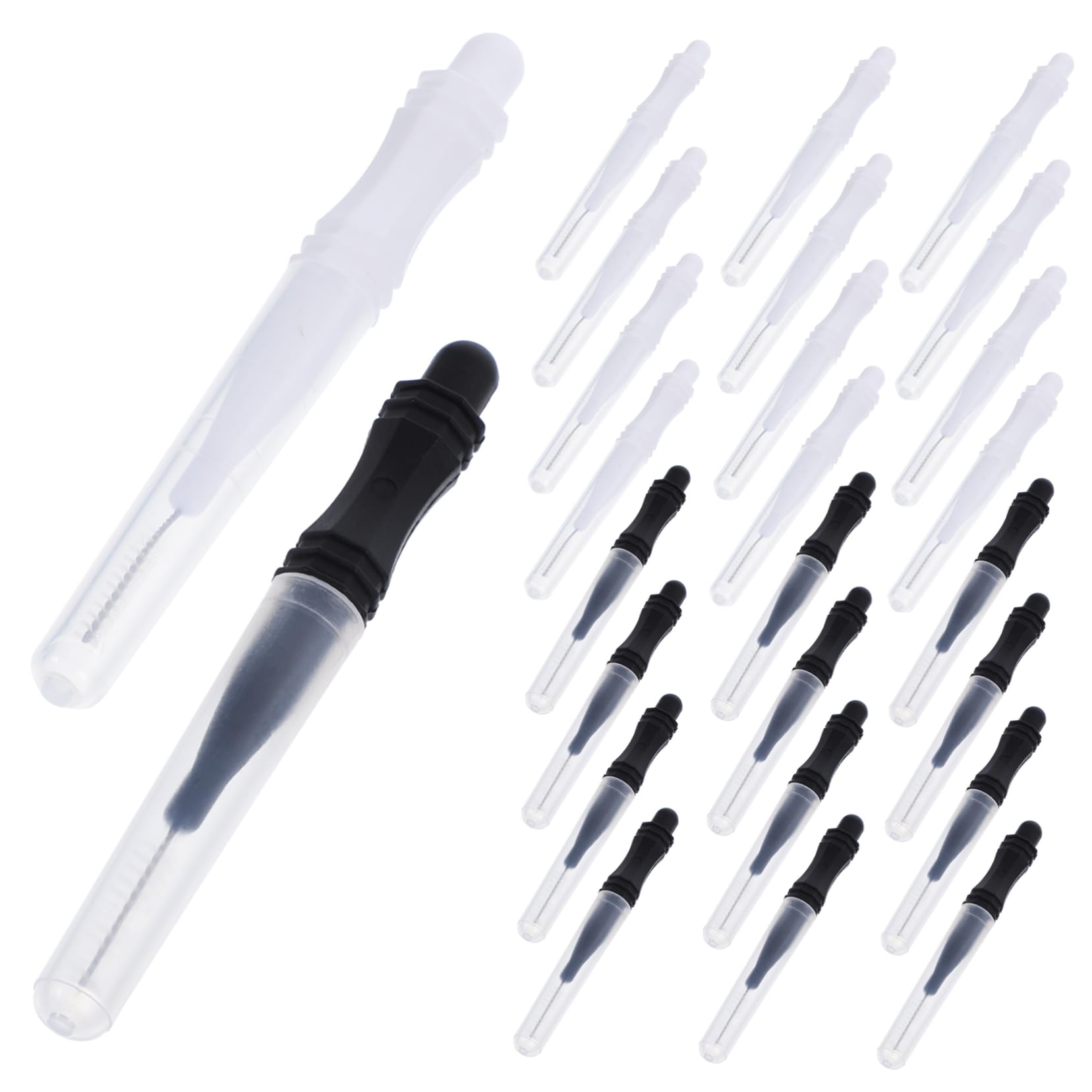 minkissy 4sets Perfect Eyebrow Shaper Kit Micro Brush Brow Brush Caps for Lamination 60pcs*4