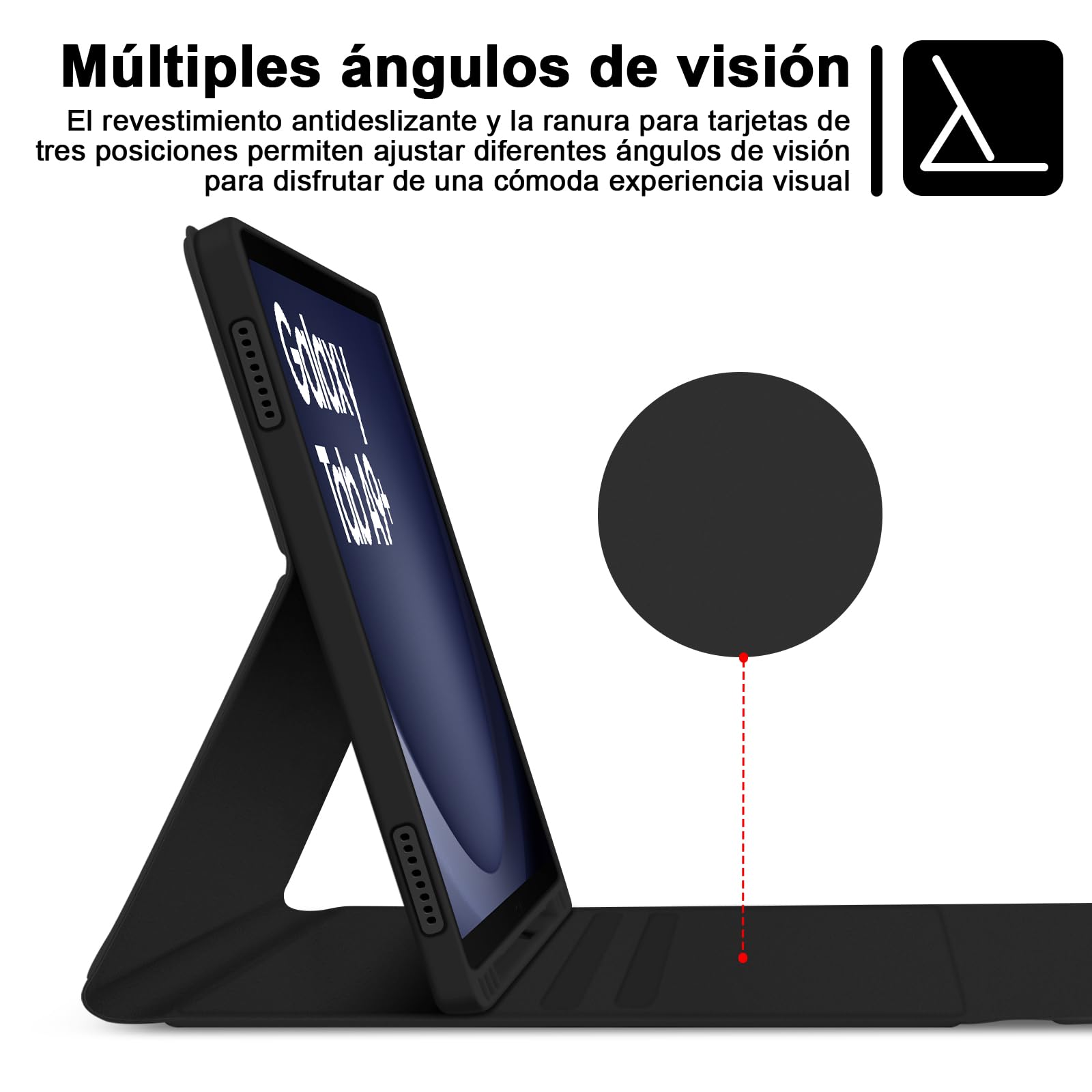 Bettdow Funda con Teclado para Samsung Galaxy Tab A11+/A9+ 11", Desmontable Español Ñ Teclado con Funda Protectora con para Tab A11 Plus 2025 /A9 Plus 11" 2023 SM-X210/X215/X216/X230/X236, Negro