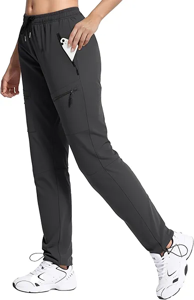 FLEFRM Womens Hiking Pants Quick Dry Tall Insteam 30"/32"/34"/36" Water Resistant Lightweight Cargo Pants with 5 Pockets