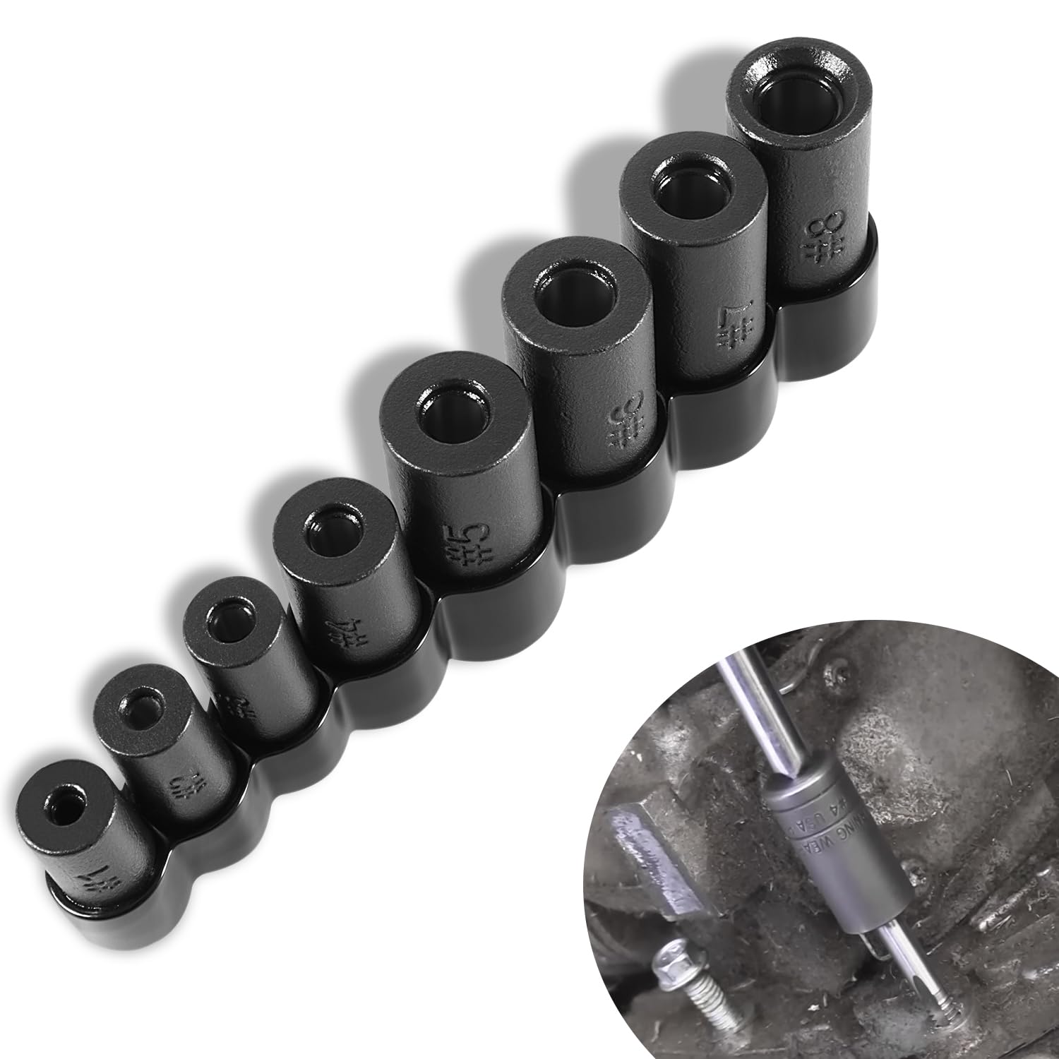 Deecaray 70500 Tapping Socket Set, Suitable for Areas Where T-Handles Will Not Fit
