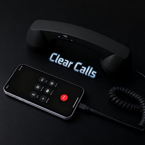 Miniatura 7 de Auricular retro para teléfono, receptor de teléfono USB-C vintage para teléfonos móviles, cómodo llamado con micrófono, diseño retro estilo