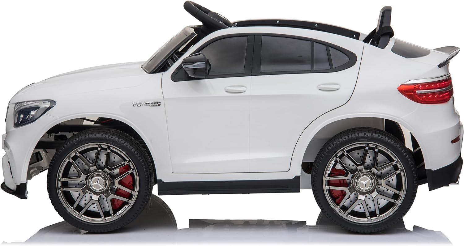 Macchina Elettrica per Bambini 12V Mercedes GLC 63 AMG Auto Elettrica con Ruote in Gomma Telecomando Porte Apribili Full Optional