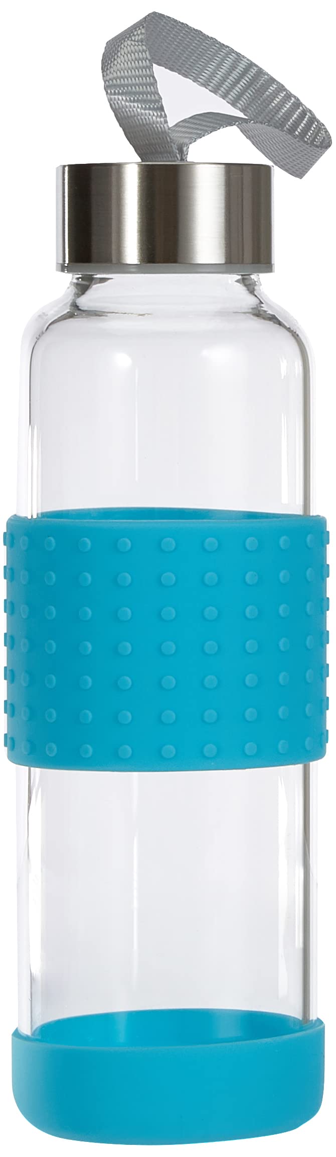 IBILI Sky Glass Bottle, Blue, 360 ml, Borosilicate, Reusable, Shock-protector