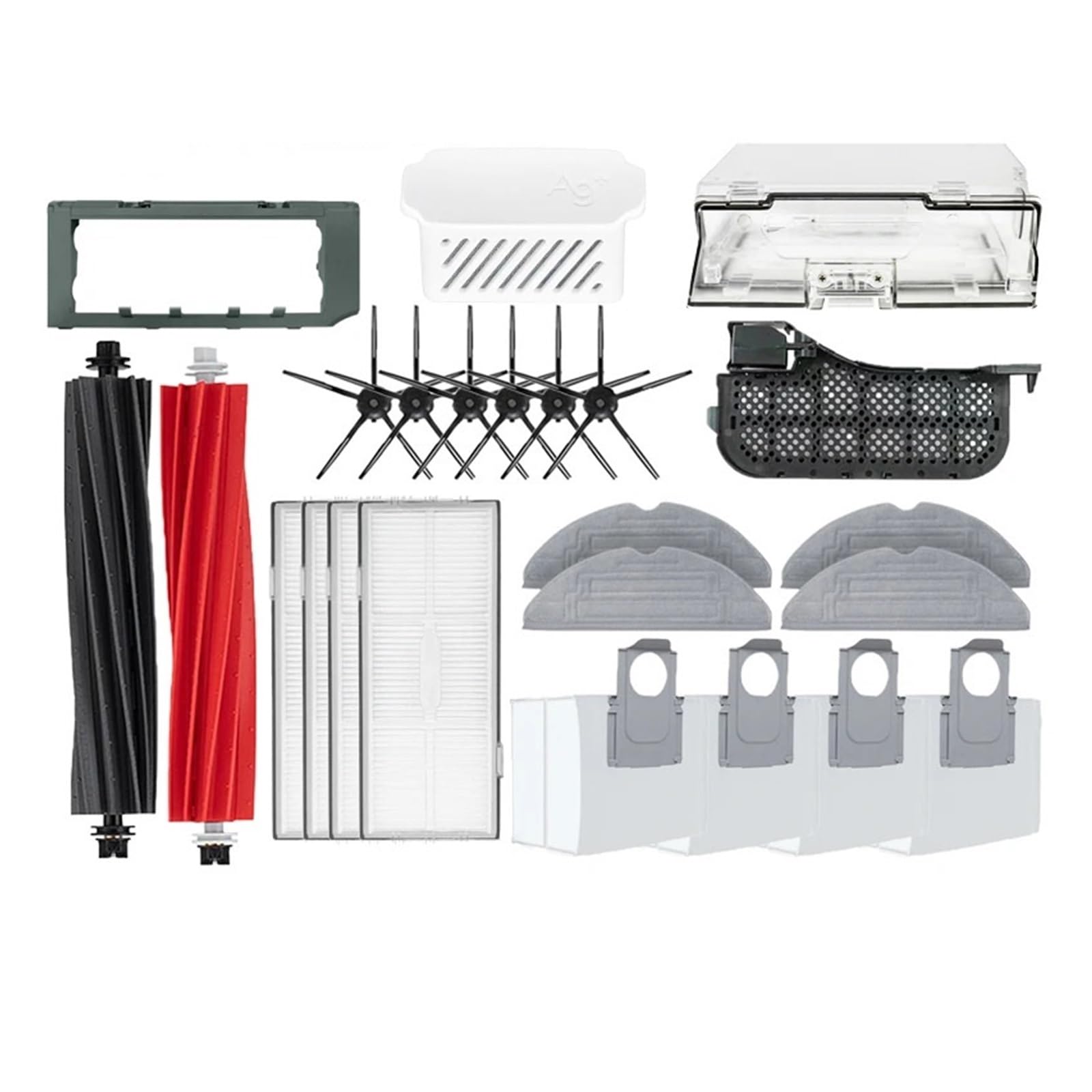 YYMYLXYM Compatible with Roborock S8 S8 Pro Ultra S8+ Accessories Mop Choth Vacuum Bags Side Brush Filter Replaceable Robot Vacuum Cleaner Spare Parts(Clear)