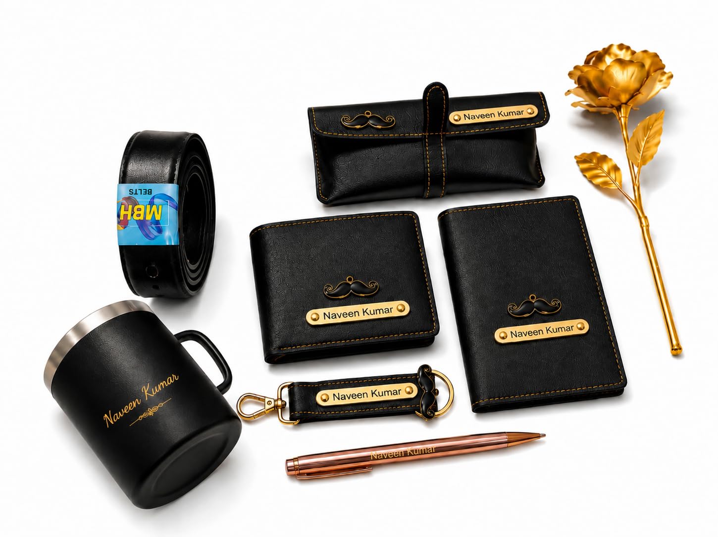 8-in-1 Personalised Hamper for Men | Birthday Hamper for Man | Gift for Man | CUSTOMISED Gift for Men | Gift for Father | Office Colleague | Boyfriend | Anniversary Gift (Black)-image-37
