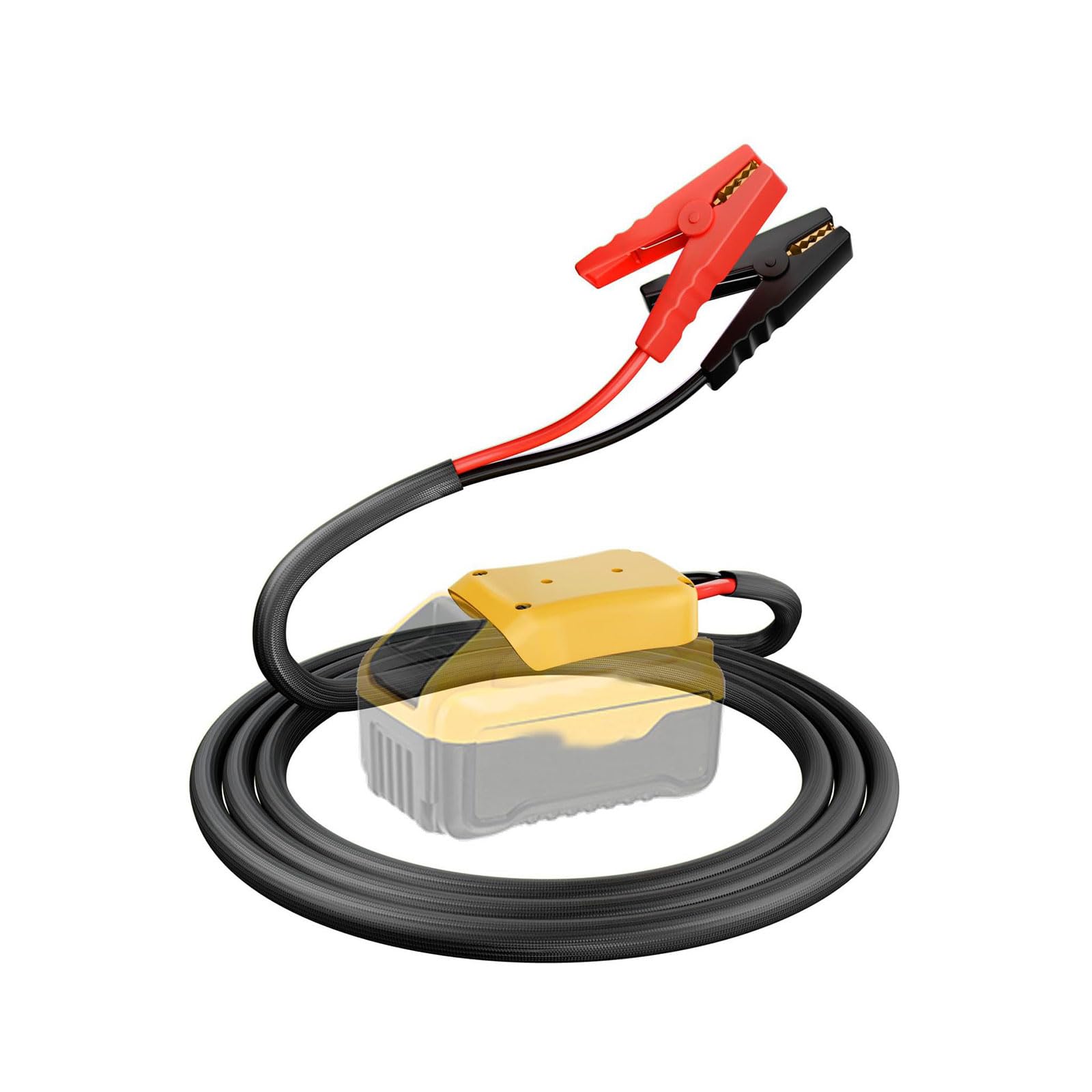 Abrazadera para cable de arranque de batería de automóvil, cable de 8 AWG para necesidades de viaje de 12 V con empuñaduras aisladas rojas y negras y clips aislados para recogida de almacenamiento en