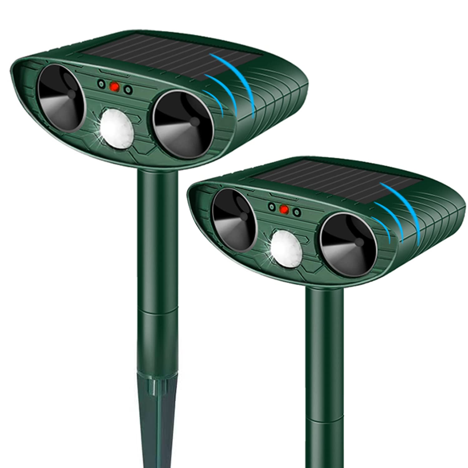 Cat Dog Scarer Repellant, Ultrasonic Scarer Deterrent, prabensei Solar Powered&Waterproof Cat Dog Fox Rat Scarer Repeller