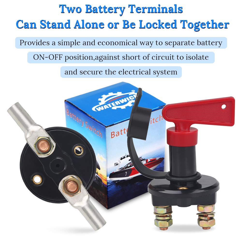 thumbnail: Qiilu 12V 600A Batterij Isolator Schakelaar Voor Boot, Camper Of RV - Twee Standen Master Disconnect