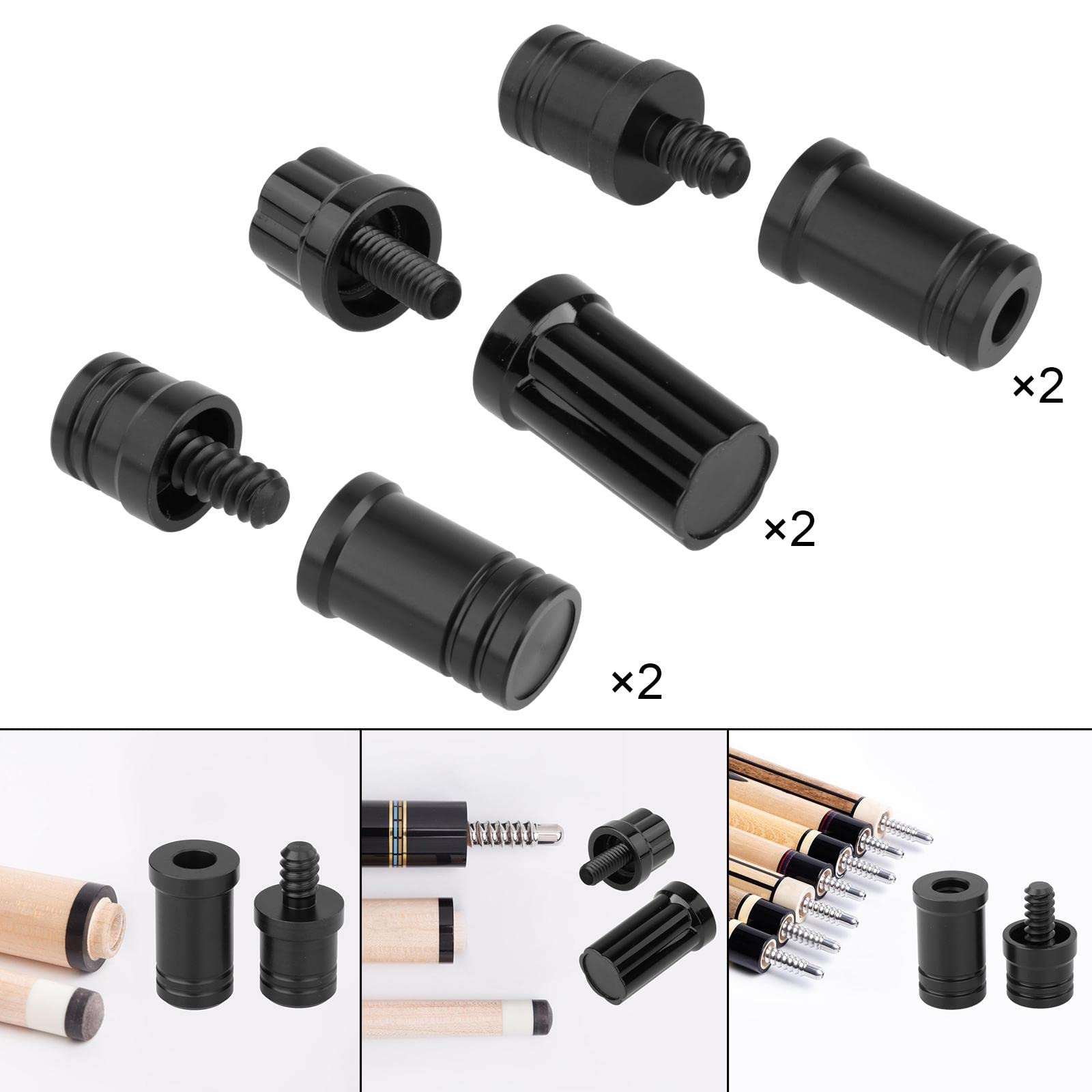 kowaku 6Sets Joint Protector for Pool Cue Protection Joint Thread Protective Billiards Cue for Protect Your Cue, Snooker, Sporting Equipment, Repair