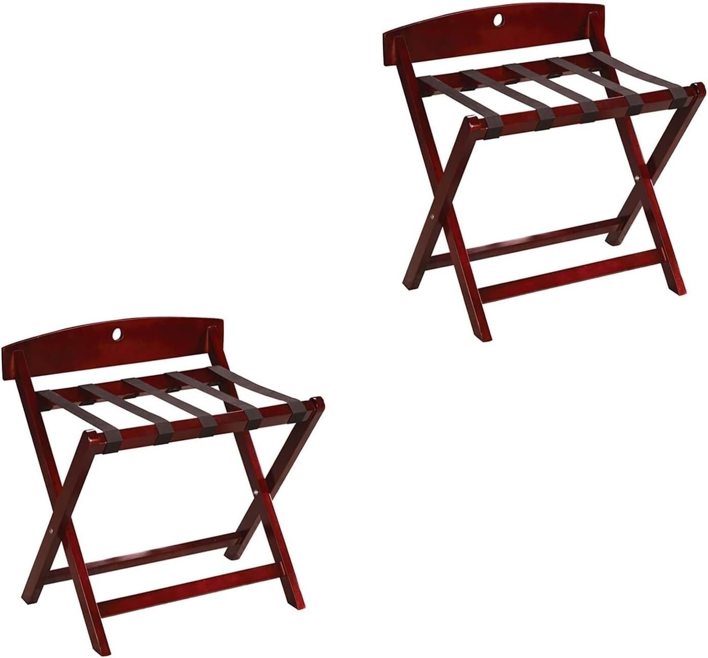 MSHGSKU Luggage rack Luggage Rack - Suitcase Holder Stand, Solid Wooden Luggage Rack With Backrest,Foldable Suitcase Stand(2pcs)