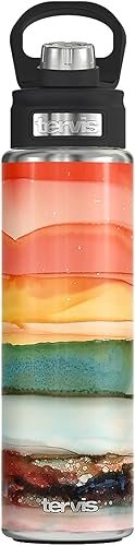 Miniatura 9 de Tervis Inkreel Evening Tides - Vaso aislado de triple pared para viaje mantiene las bebidas frías, botella de boca ancha de 32 onzas, acero