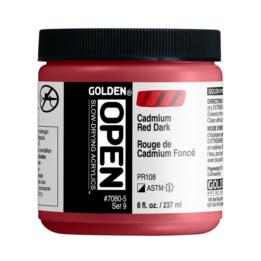 Cadmium Red Dark Golden Open 236ml pigments purs - 8