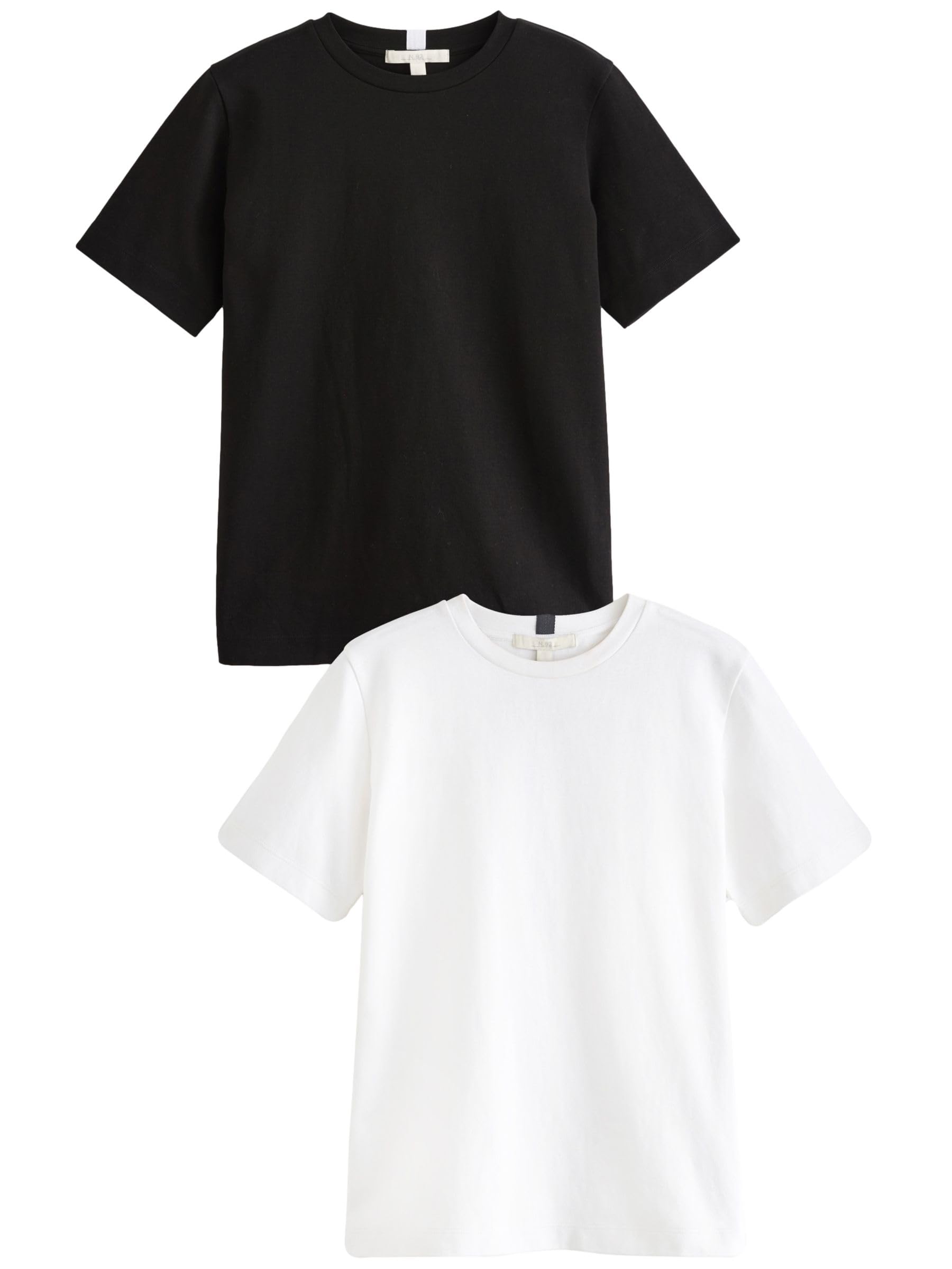 NEXT T-Shirts – Schwerer Qualität – 2er-Pack Schwarz/Weiß Größe 38