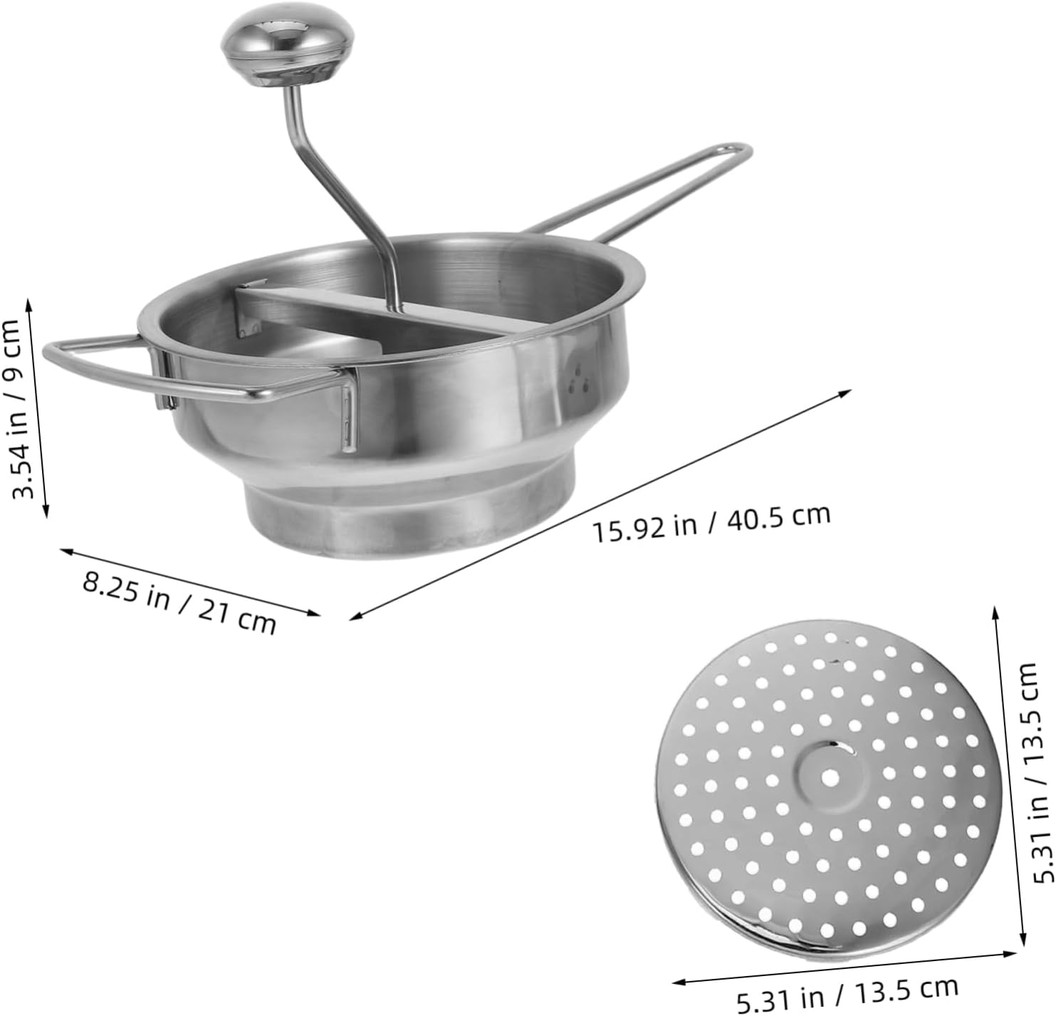 ABOOFAN Compact Stainless Steel Masher for Mashed Potatoes Ideal for Kitchen Portable for On-the-go