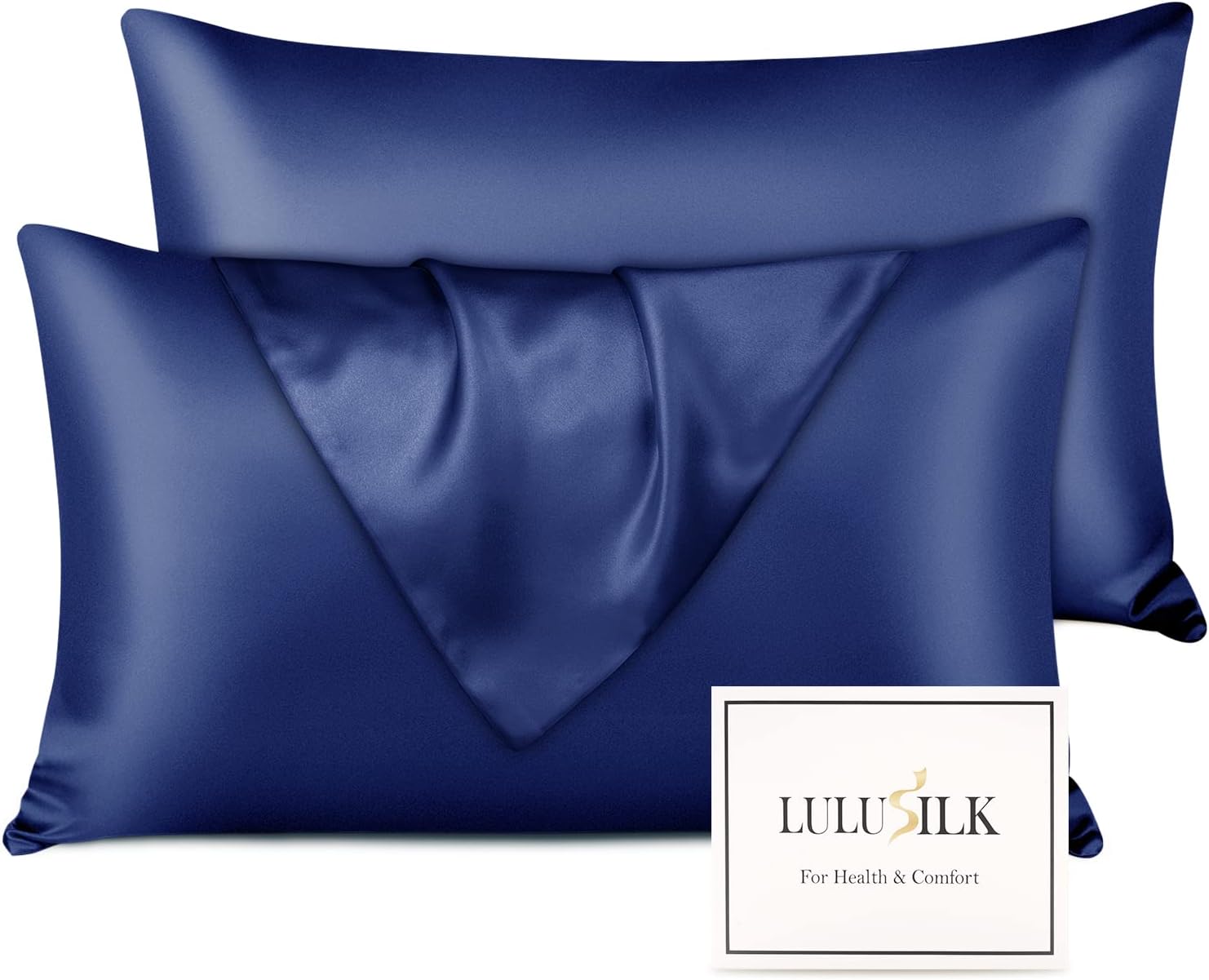 LULUSILK Mulberry Silk Pillowcase for Hair and Skin, 100