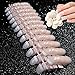 Falsche Nägel, 240 Stück 12 verschiedene Größen Natürliche französische Künstliche Fingernägel und False Nail Tips, French Style ABS Fake Nails für DIY Maniküre Dekoration
