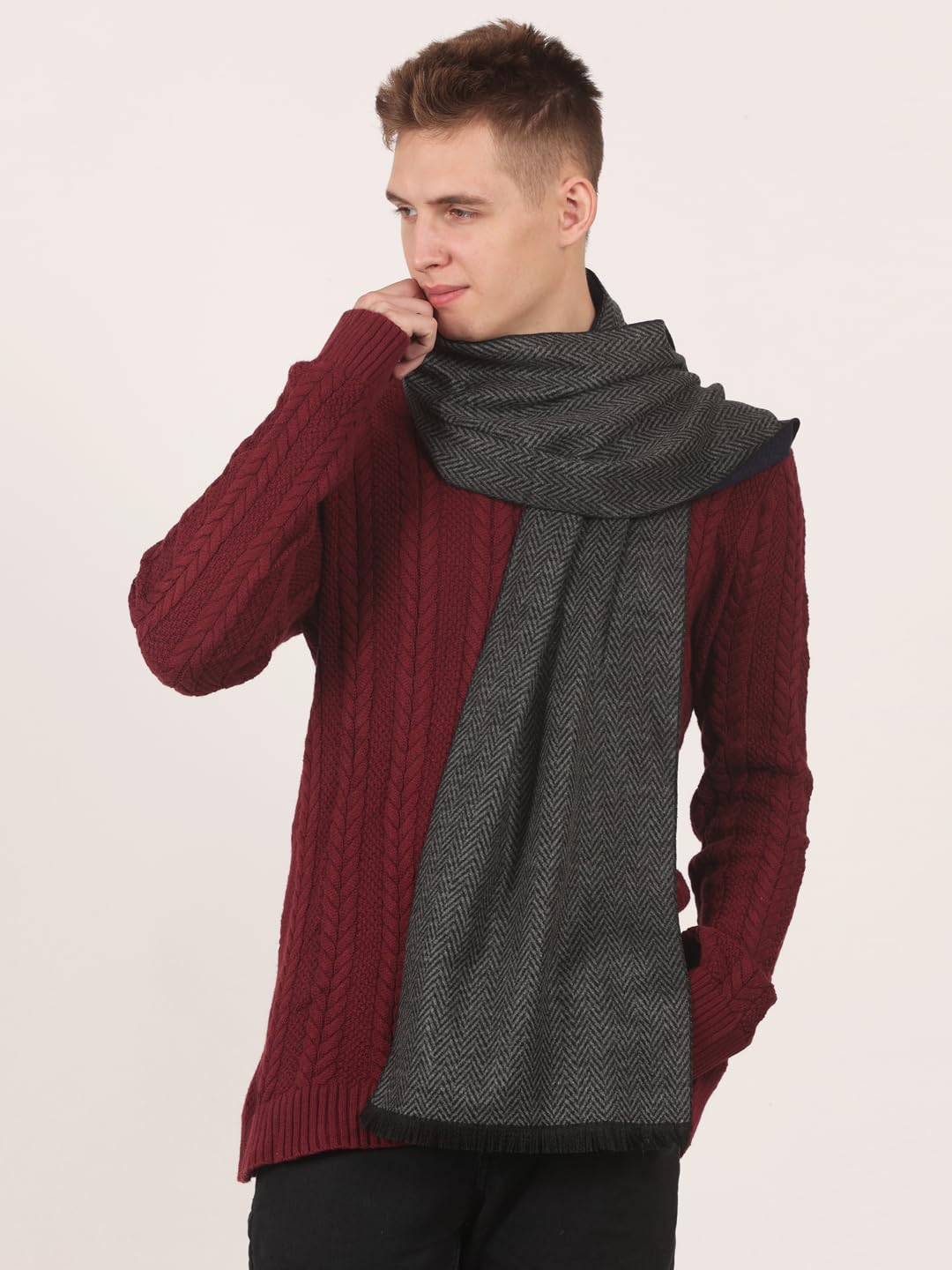 Cazzano Patterned Men's Muffler Elegant Design For Men's Best Pack of 1-picture-11