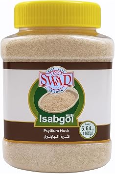 Swad Isabgol - Psyllium Husk 5.6oz, 5.64 Ounce Pack of 1, Yellow/Brown
