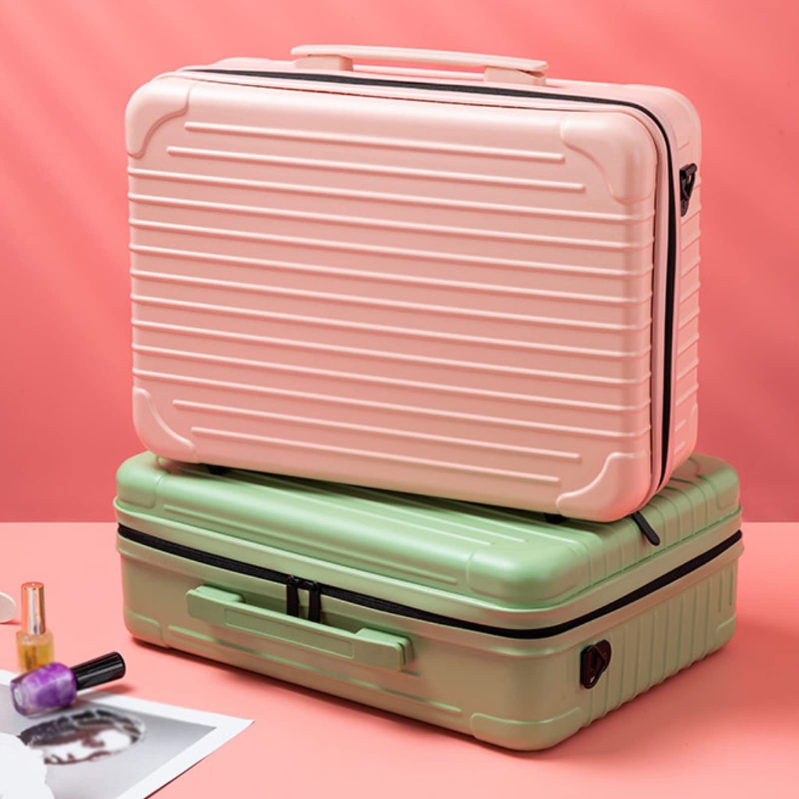 Kosmetikkoffer, großer Make-up-Organizer für Reisen, Make-up-Koffer/Künstler-Aufbewahrungstasche mit verstellbaren Trennwänden für Kosmetikartikel