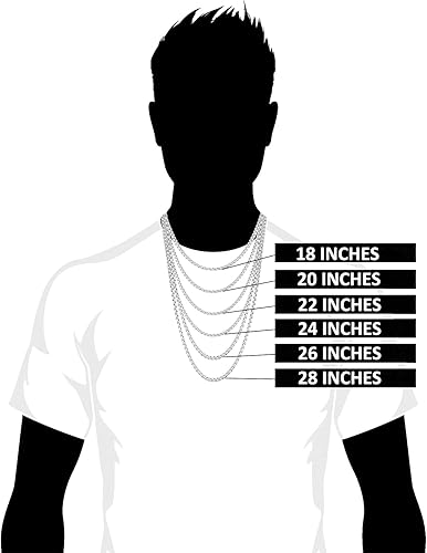 Miniatura 6 de Collar de cadena redonda de 230.157 in para hombre, cadena Rolo para hombres y mujeres, 18, 20, 22, 24, 26 pulgadas de longitud, acero inoxidable