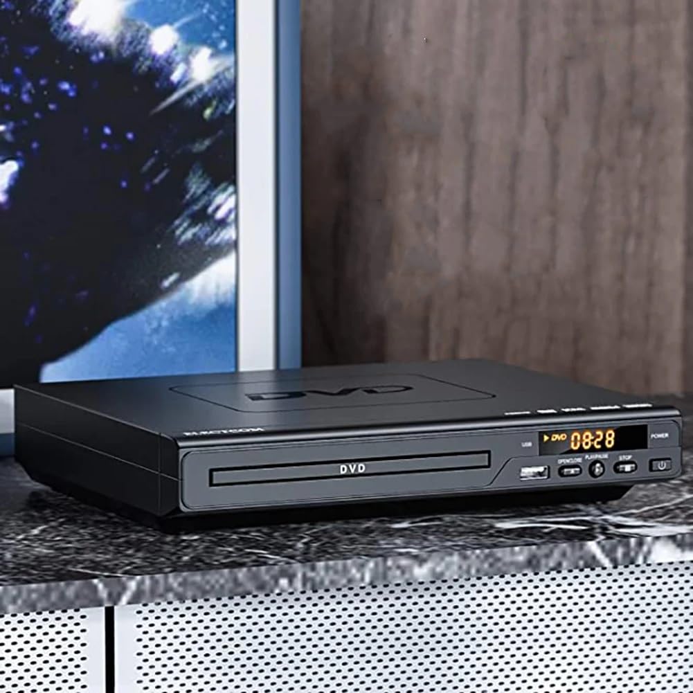 Lettore DVD HDMI per TV, USB 3.0, masterizzatore/masterizzatore DVD portatile con uscita AV per anziani, lettore CD per impianto stereo domestico, cavo HDMI e RCA incluso