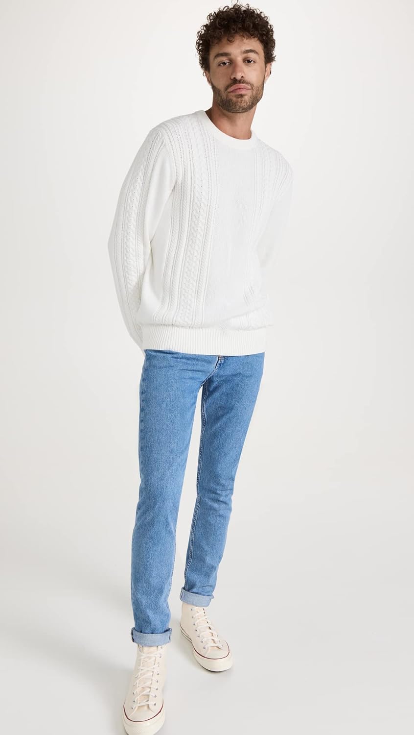 Vince Men's Cotton Cable Crew - Image 5