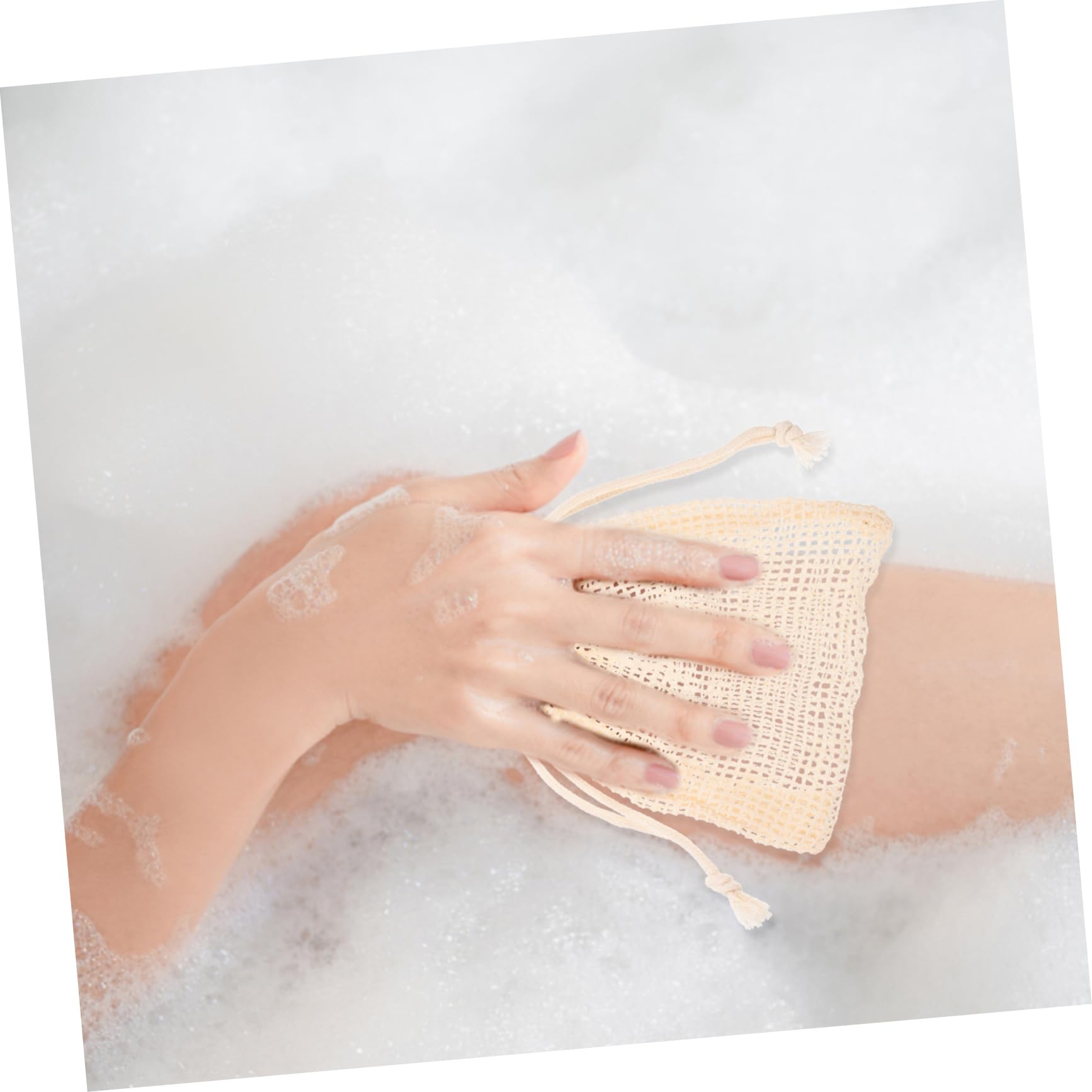 40 Stk Aufbewahrungstasche für Seife Netz-Aufbewahrungstasche Badezimmer-Seifenbeutel seifen halterung soap holder Mesh-Taschen Blasen machen Maschen Bettwäsche aus Baumwolle