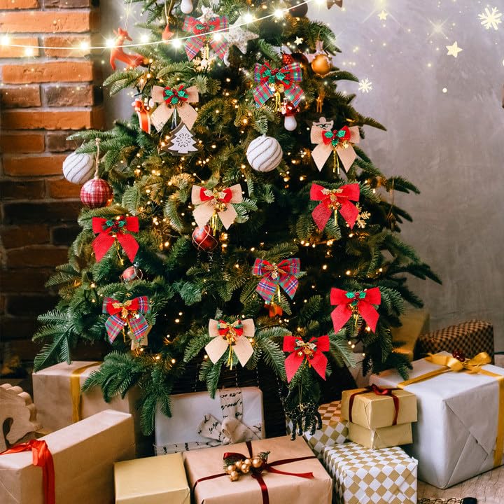 Amazon.co.jp: クリスマスリボン ベル付き ミニリボン 12個セット
